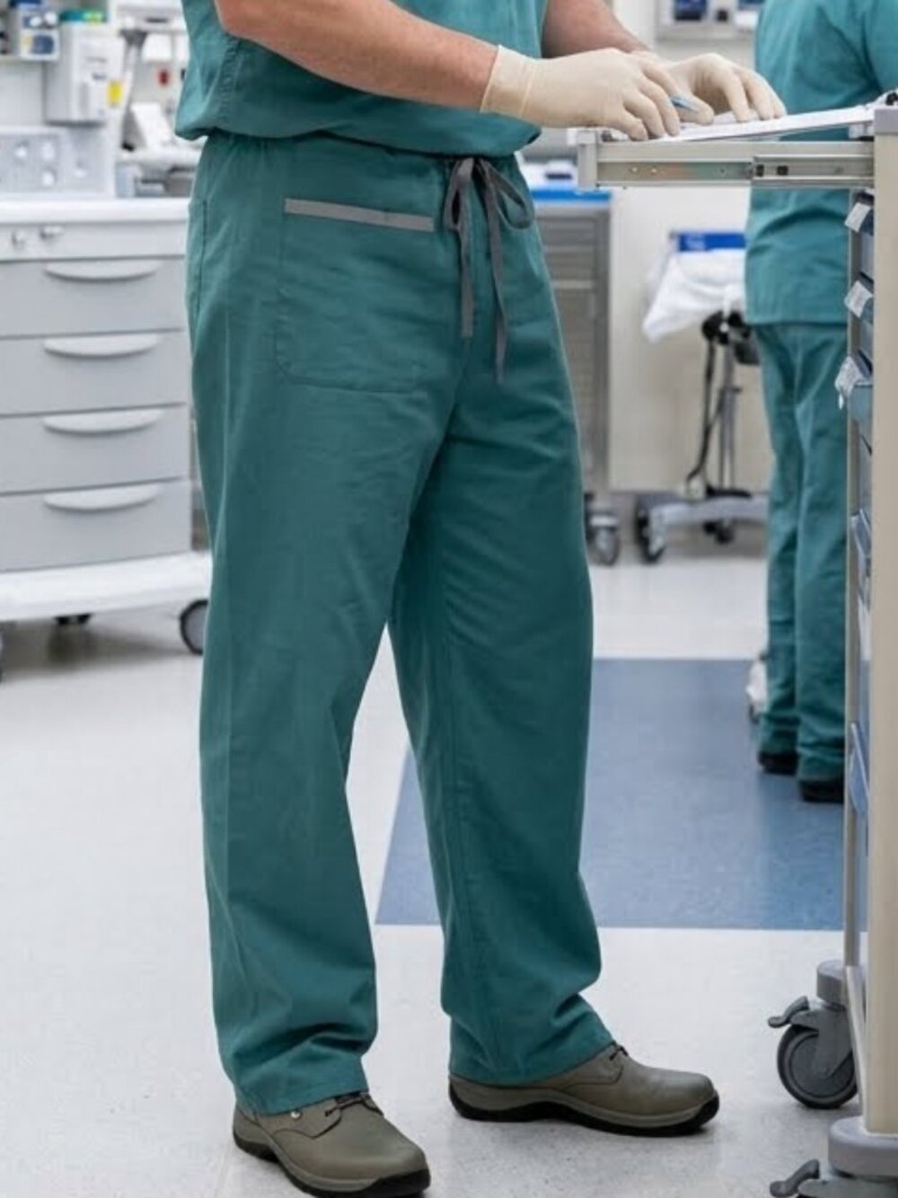 Lac + Mac Unisex Surgical Drawstring Scrub Pants Bottoms Size S Nurses Uniform